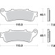 Сбс акція гальмівні колодки х261 / х281 street performance (excel) агломерація honda st 1100 '96-'01 колір золото
