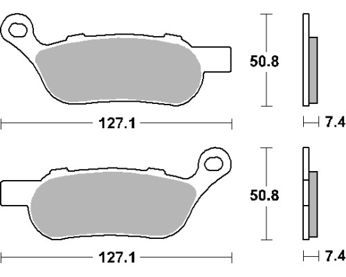 Гальмівні колодки sbs акційні kh458 street performance (excel) sinter gold color підходить: harley davidson road king / fat boy / softail / fat bob rear
