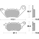 Гальмівні колодки sbs kh662 street standard ceramic підходять: yamaha yzf-r25 '15-'20, yzf-r3 '15-'20, mt-03 '16-'20, mt-25 '16-'20 задні