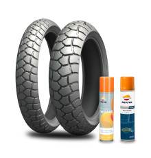 КОМПЛЕКТ ШИН MICHELIN (CAI580026/25) 110/80R19 ANAKEE ADVENTURE 59V TL/TT M/C ПЕРЕДНІ DOT 2025 + (CAI462141/25) 160/60R17 ANAKEE ADVENTURE 69V TL/TT M/C ЗАДНІ DOT 2025 + КОМПЛЕКТ REPSOL