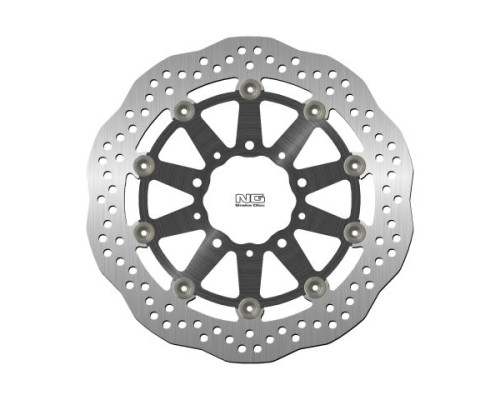 Ng передній гальмівний диск kawasaki er6 f/n, zx 10r 04-15, zx6r 05-16, kle 650 versys 07-15, z 750 (300x80x5mm) (5x10,mm) хвиля плаваюча (алюмін. центр,чорний)