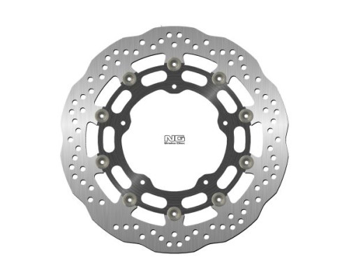 Ng передній гальмівний диск yamaha yzf r1 '04-'06 / '15-'16, fz1 '06-13, r6 '20-, v-max '09-16, mt-10 '16-21 (320x132x5mm) (5x8.5mm) wave floating (aluminum center)