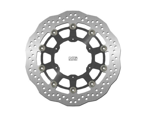 Диск гальмівний передній bmw f 650/700/800 gs '93-'19, aprilia pegaso 650 '86-'08 (300x105x5mm) (6x6.5) хвиля плаваюча (алюмін. центр)