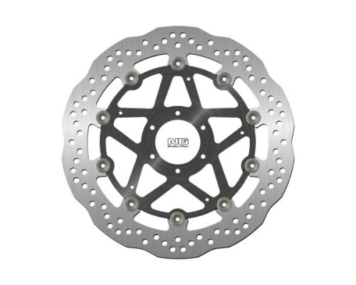 Диск гальмівний передній ducati monster 696 '08-14, st3/st4 '03-07 (320x64x5mm) (6x8.5mm) хвиля плаваюча (алюмін. центр)