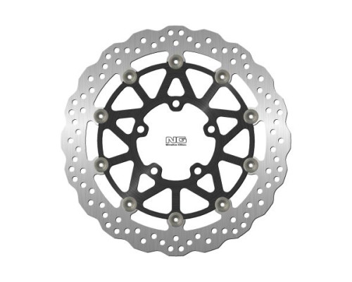 Ng передній гальмівний диск kawasaki z1000/zzr1400 '17-20 (310x80x5.5mm) (5x10.5mm) хвиля плаваюча (алюмін. центр)