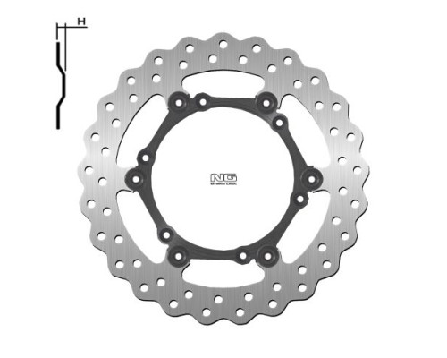 Ng передній гальмівний диск ktm exc 125/200/400/525/625 '90-17 (260x-x3mm) (6,6,5mm) хвиля плаваючий