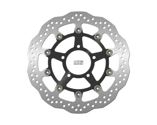 Передній гальмівний диск triumph daytona 955 '02-06, sprint 1050 '05-14 (320x78x4.5mm) (5x10.5mm) хвиля плаваюча (алюміній центр)