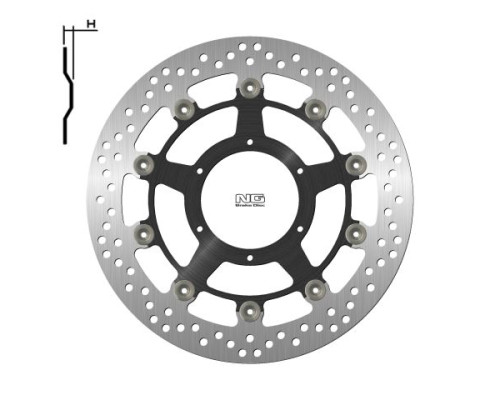 Диск передній гальмівний honda cbr1000rr '08-09 (310x94x5mm) (6x6.5mm) плаваючий (алюмін. центр)