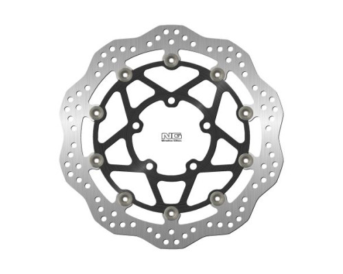 Ng передній гальмівний диск triumph street triple 800/thruxton 1200 '19-21 (310x82.5x4.5mm) (5x10.5mm) хвиля плаваюча (алюмін. центр)