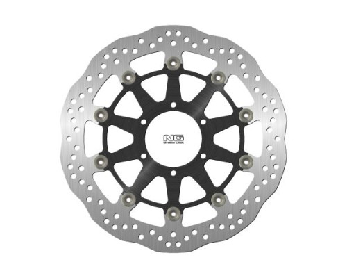 Ng передній гальмівний диск bmw m1000rr/s1000rr '20-21 (320х80,2х4,5мм) (6х8,5мм) хвиля плаваюча (алюмін. центр)