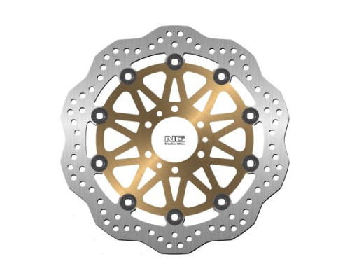 Ng передній гальмівний диск honda gl1500 f6c '97-03, gl1800 '01-19, vfr800 '98-13 (296x62x5mm) (6x6.5mm) хвиля плаваюча
