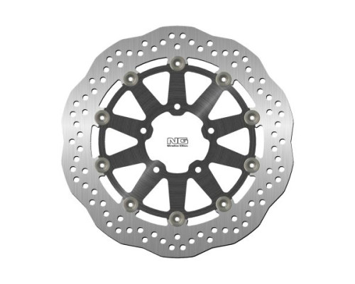 Ng передній гальмівний диск suzuki gsxr 600/750/1000 '03-05, vl800 '14-15 (300x69x5mm) (5x10.5mm) хвиля плаваюча (алюмін. центр)