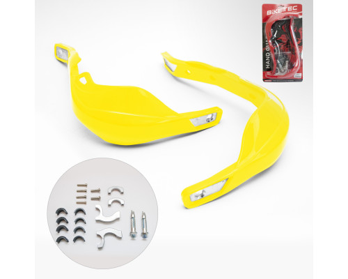 Biketec parts захист для рук алюміній жовтий (з кріпленнями 22мм та 28мм)