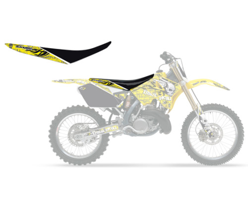 Чорний дрізд suzuki rmz 450 '08-'17 чохол на сидіння / чохол (11) племінний череп