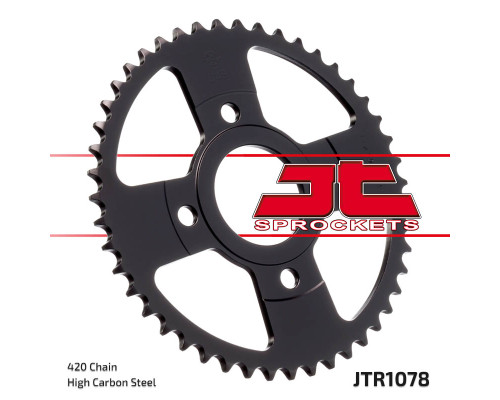 Jt задня зірочка 4570 47 yamaha tzr 50 / x-power '96-'06, mbk x-power 50 '00-'06 (457047jt) (ланцюг 420) = 443247jt