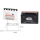 Батарея landport ytx7a-bs (ma ltx7a-bs) 12v 6ah 152x88x94 (gtx7abs) не обслуговується - електроліт окремо (6) ue2019/1148