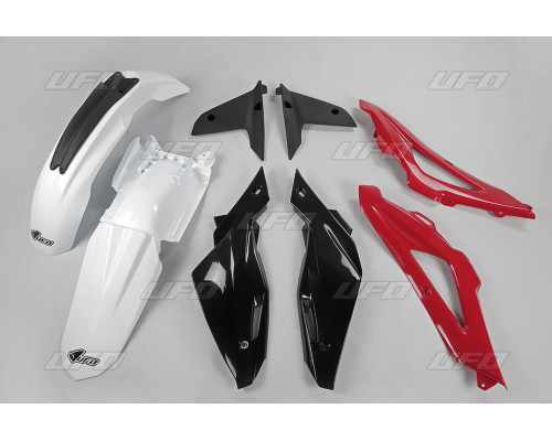 Пластиковий набір UFO husqvarna tc 4t '08-'10 колір oem (білий/червоний/чорний) (hu607e999) (hu607e999)