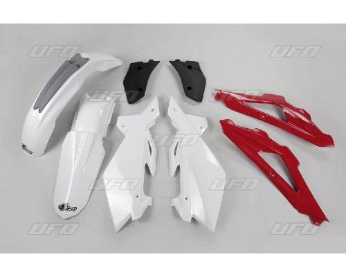 Пластиковий набір UFO husqvarna cr 250 2t '09-'13 колір oem (білий/червоний/чорний) (hu608e999) (hu608e999)