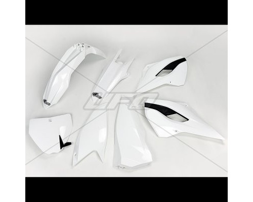 Пластиковий набір UFO husqvarna tc/fc 125/250/300/350/450 '14-'15 колір oem '14 (білий) (hu613e999) (hu613e999)