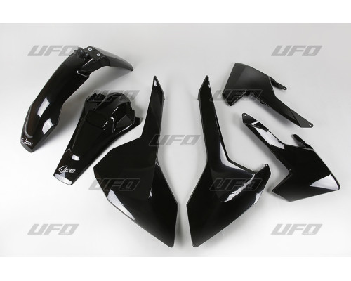 Пластиковий набір UFO husqvarna te/tx 125/250/300 '17-19, fe 250/350/450/501 '17-19 колір чорний (hu618e001)