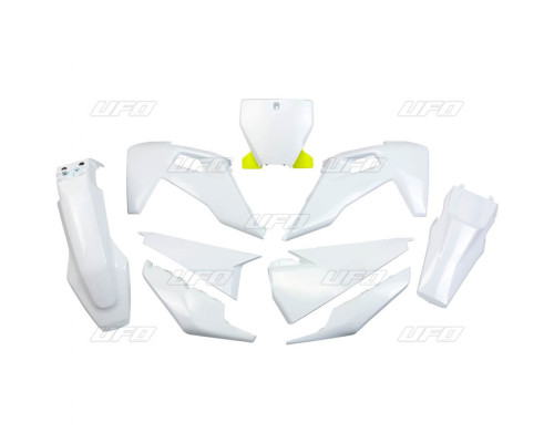 Пластиковий набір UFO husqvarna tc 125/250 '19-'22, fc 250/350/450 '19-'22 білий (hu622e041) (hu622e041)