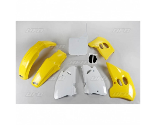 Комплект пластикових UFO suzuki rm 125 '94-'95, rm 250 '94-'95 колір oem (жовтий/білий) (su394e999) (su394e999)