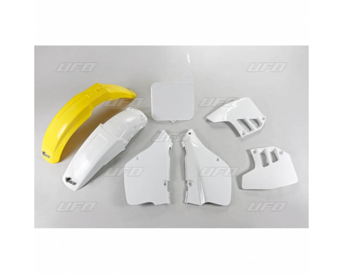 Комплект пластиковий UFO suzuki rm 250 '92 колір oem (білий/жовтий) (su396e999) (su396e999)