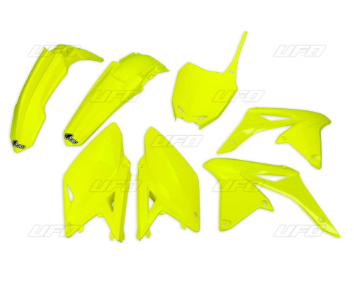Пластиковий набір UFO suzuki rmz 250 '10-'18, fluoресцентний жовтий (su416dflu)