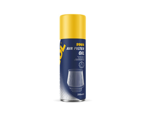 Mannol 9964 Air Filter Oil Плин для насичення повітряних фільтрів спрей 200мл Синій
