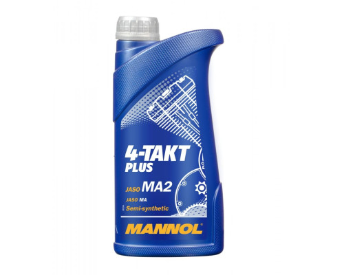 Mannol engine oil 4t plus 10w40 1l (api sl, jaso ma/ma2) semi-sinthetic (7202) (20) (960)