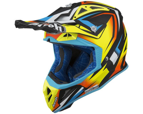 Airoh Aviator 2.3 AMS2 Fame Кросовий Шолом Жовтий/Синій/Чорний Мат Розмір S