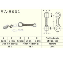 Шатун vesrah HONDA cr 250 '84-'01 (va5001) газовий новий двигун ec 250/300 '18-'19 газовий (зроблено в японії)
