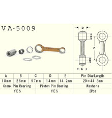 Шатун vesrah HONDA cr 80/85 '86-'07 (va5009) (зроблено в японії)