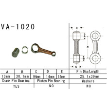 Шатун vesrah HONDA trx 90 '93-'15 (va1020) (зроблено в японії)