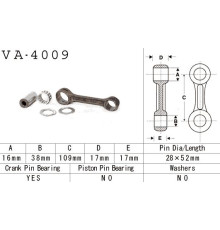Шатун vesrah kawasaki klf 220 (klf220) '92-'11, klf 250 (klf250) '92-'11 (va4009) (зроблено в японії)