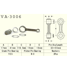 Шатун vesrah suzuki ltf 300 (ltf300) king quad '91-'02 (va3006) (made in japan)