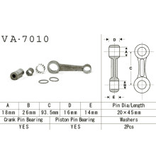 Шатун vesrah suzuki rm 80 (rm80) '91-'01 (va7010) (зроблено в японії)