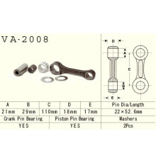Шатун vesrah YAMAHA yfm 350 (yfm350) banshee '87-'06 (va2008) (made in japan)