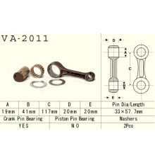 Шатун vesrah YAMAHA yfm 400 (yfm400) big bear '99-'13 (va2011) (made in japan)