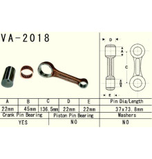 Шатун vesrah YAMAHA yfm 660 (yfm660) raptor '02-'05, grizzly yfm 660 (yfm660) '02-'08 (va2018) (made in japan)