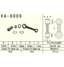 Шатун vesrah YAMAHA yz 250 (yz250) '99-'20 (va6009) (зроблено в японії)