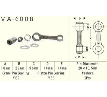 Шатун vesrah YAMAHA yz 80 (yz80) '93-'01, yz 85 (yz85) '02-'18 (va6008) (зроблено в японії)