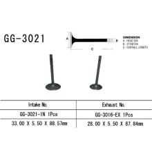 Vesrah впускний клапан suzuki dr 650 se '96-'09, xf650, ltf 300 king quad '91-'02 (oem: 12911-19b00) (1pc) (made in japan)