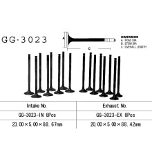 Vesrah впускний клапан suzuki gsf 600 bandit '96-04, gsx 600f '88-06 (oem: 12911-19c00) (1шт) (made in japan)