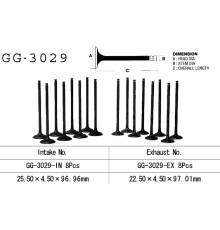 Клапан впускний suzuki rf 600r 9496 , gsxr 600w '92-93' (oem: 12911-18e00) (1шт) (made in japan)