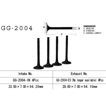 Vesrah впускний клапан YAMAHA xj 650 80-84, xj650 80-84, xj 750 '82-85' (33.0x7.00x94.20) (oem: 16g-12111 Racing-00,4h7-12111 Racing-00) (1шт) (made in japan)