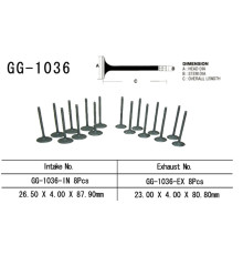 Клапан випускний vesrah HONDA cbr 600 f4 '99-06' (23,00x4,00x80,80mm) (oem: 14721-mbw-000) (1pc) (made in japan)
