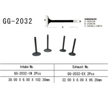 Клапан випускний vesrah HONDA trx 250ex sportrax '01-'08, trx 250x '09-'17 (oem: 14721-hn6-000) (1шт) (made in japan)
