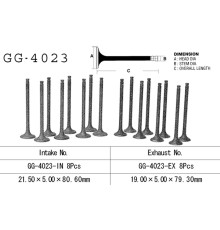 Клапан випускний kawasaki gpx 600 r 89-99, gpz 600r '85-90, zl 600 '86-97 (oem: 12005-1062) (1шт) (made in japan)