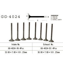 Клапан вихлопних газів vesrah kawasaki vn 1500/1600 '87-'08 (oem: 12005-1090,12005-1268) (1pc) (made in japan) (made in japan)